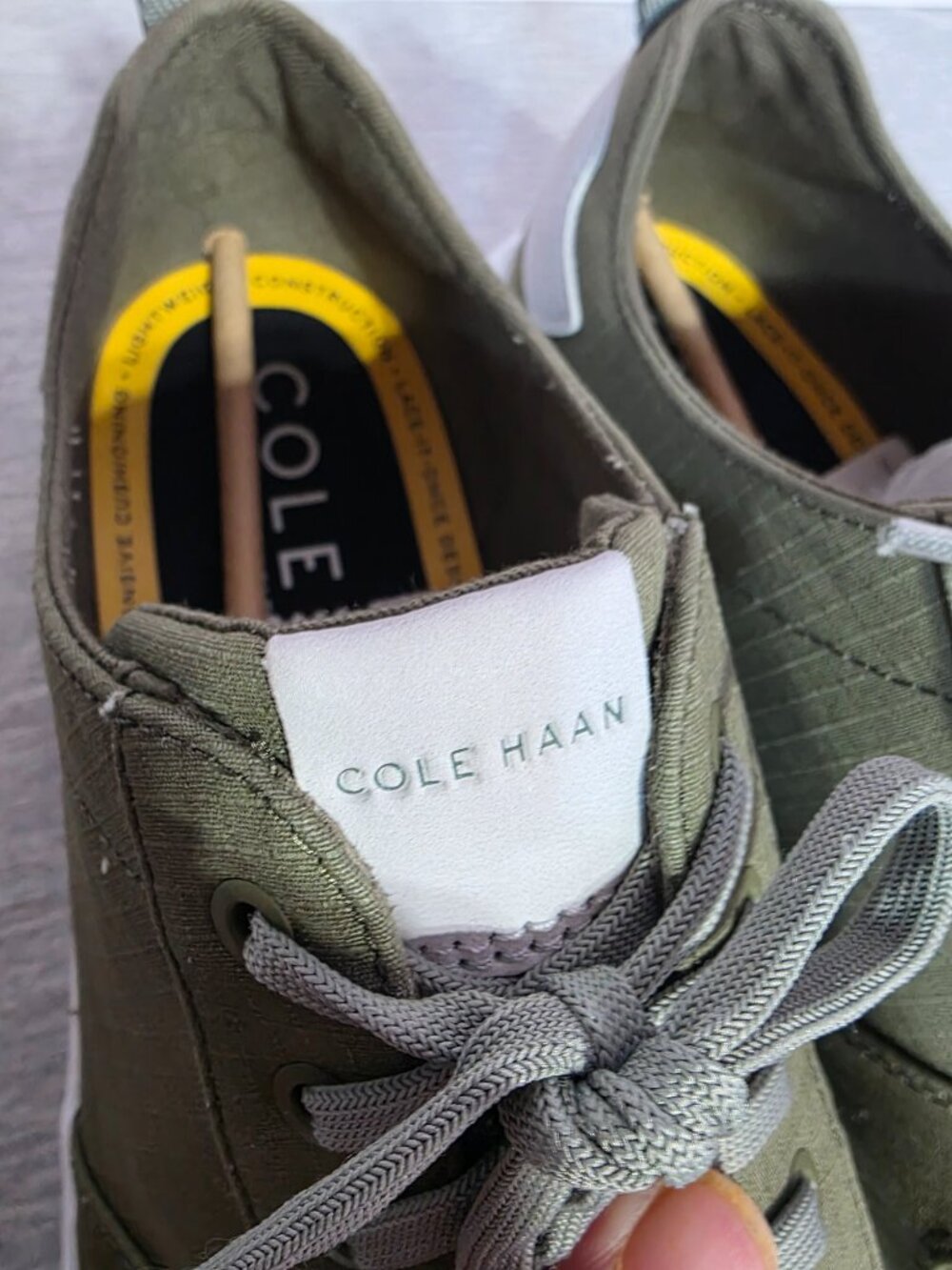 Cole Haan GrandPro Rally Canvas Court Sneakers Dusty Olive Mens 11 Worn Once - Picture 6 of 11